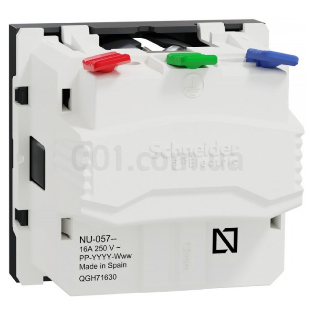 Розетка с з/к и шторками 16А (быстрозажимные клеммы) Unica New антрацит, Schneider Electric 98_98.jpg - фото 7