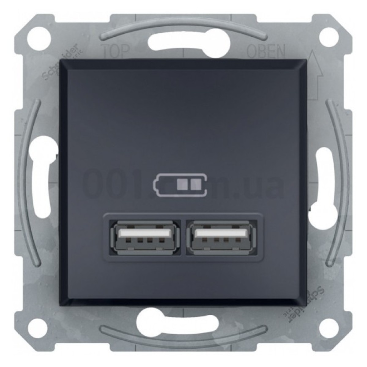 Розетка USB тип A+A 2,1A Asfora антрацит, Schneider Electric 256_256.jpg