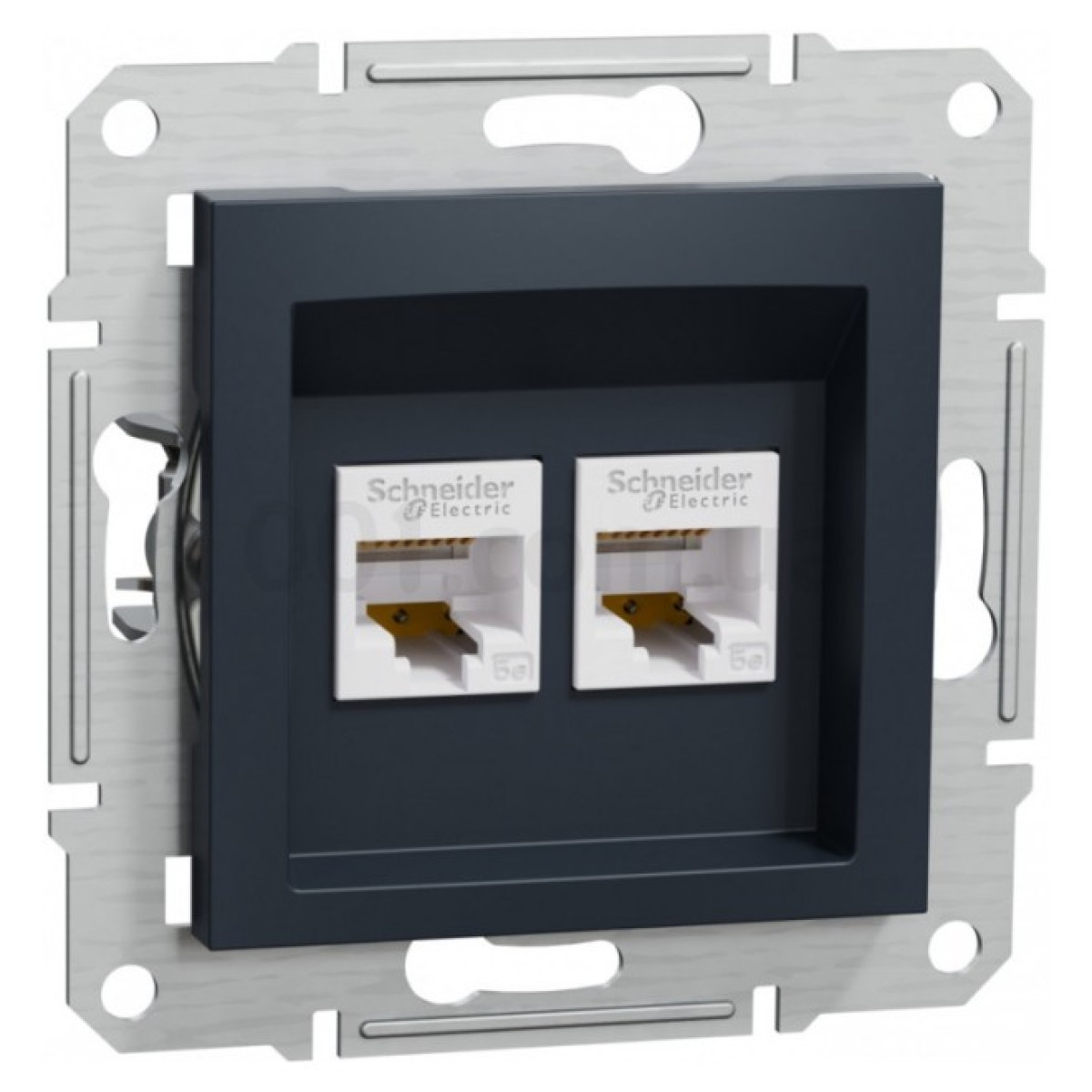 Розетка компьютерная (RJ45) кат.5e UTP двойная Asfora антрацит, Schneider Electric 256_256.jpg