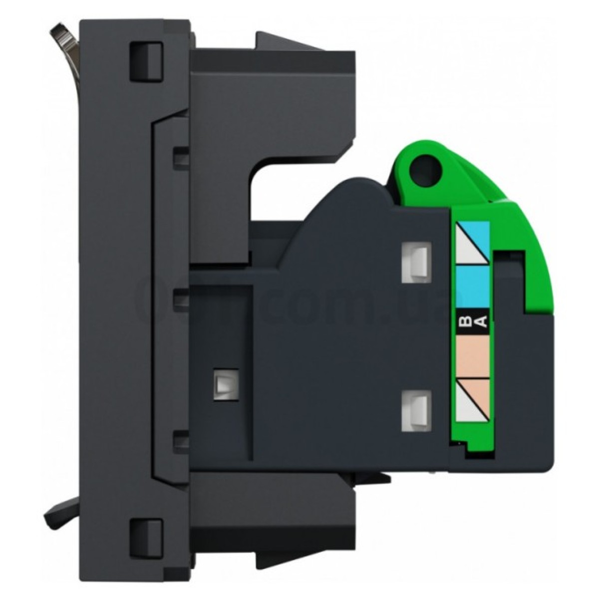 Розетка компьютерная RJ45 кат.6 STP (1 модуль) Unica New антрацит, Schneider Electric 98_98.jpg - фото 7