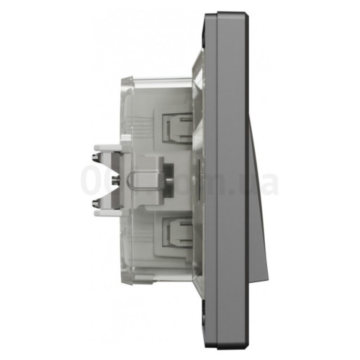 Выключатель одноклавишный (самозажимные клеммы) IP44 Asfora антрацит, Schneider Electric 98_98.jpg - фото 4