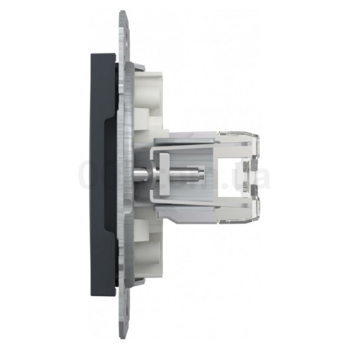 Розетка компьютерная (RJ45) кат.6 UTP Asfora антрацит, Schneider Electric 98_98.jpg - фото 6
