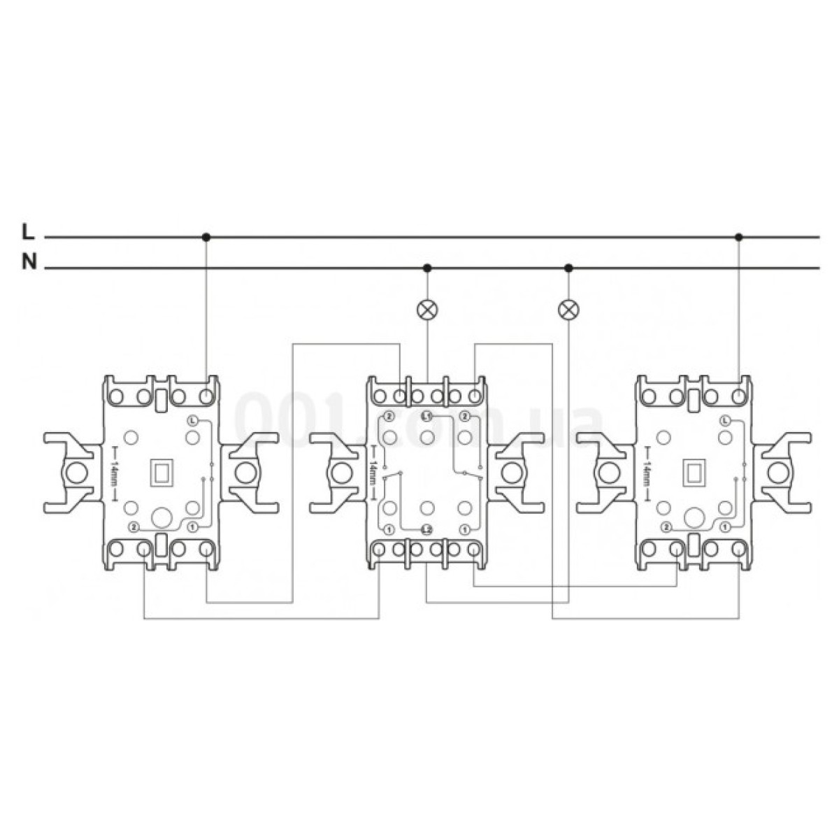 Переключатель двухклавишный (самозажимные клеммы) Asfora сталь, Schneider Electric 98_98.jpg - фото 5