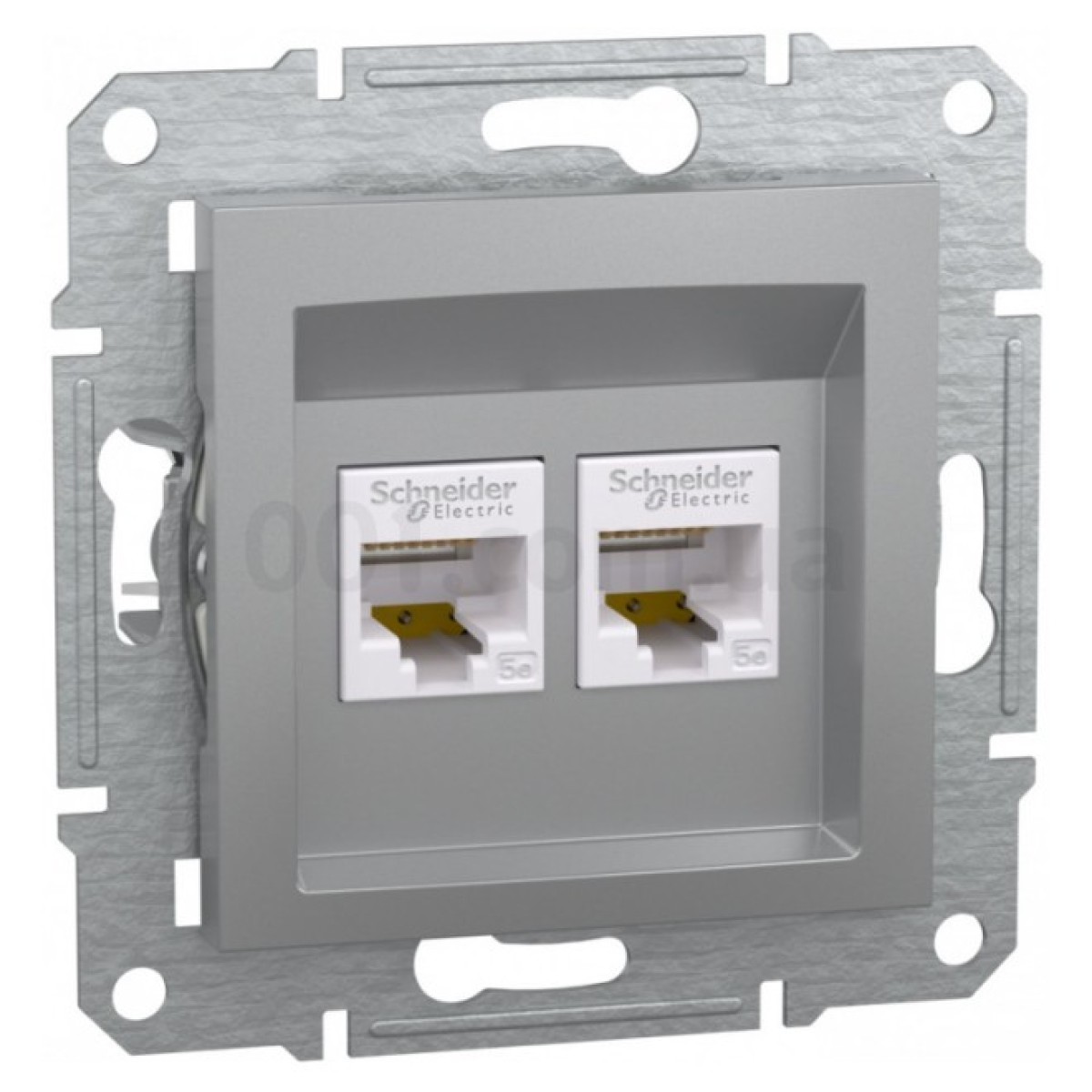 Розетка компьютерная (RJ45) кат.5e UTP двойная Asfora алюминий, Schneider Electric 256_256.jpg
