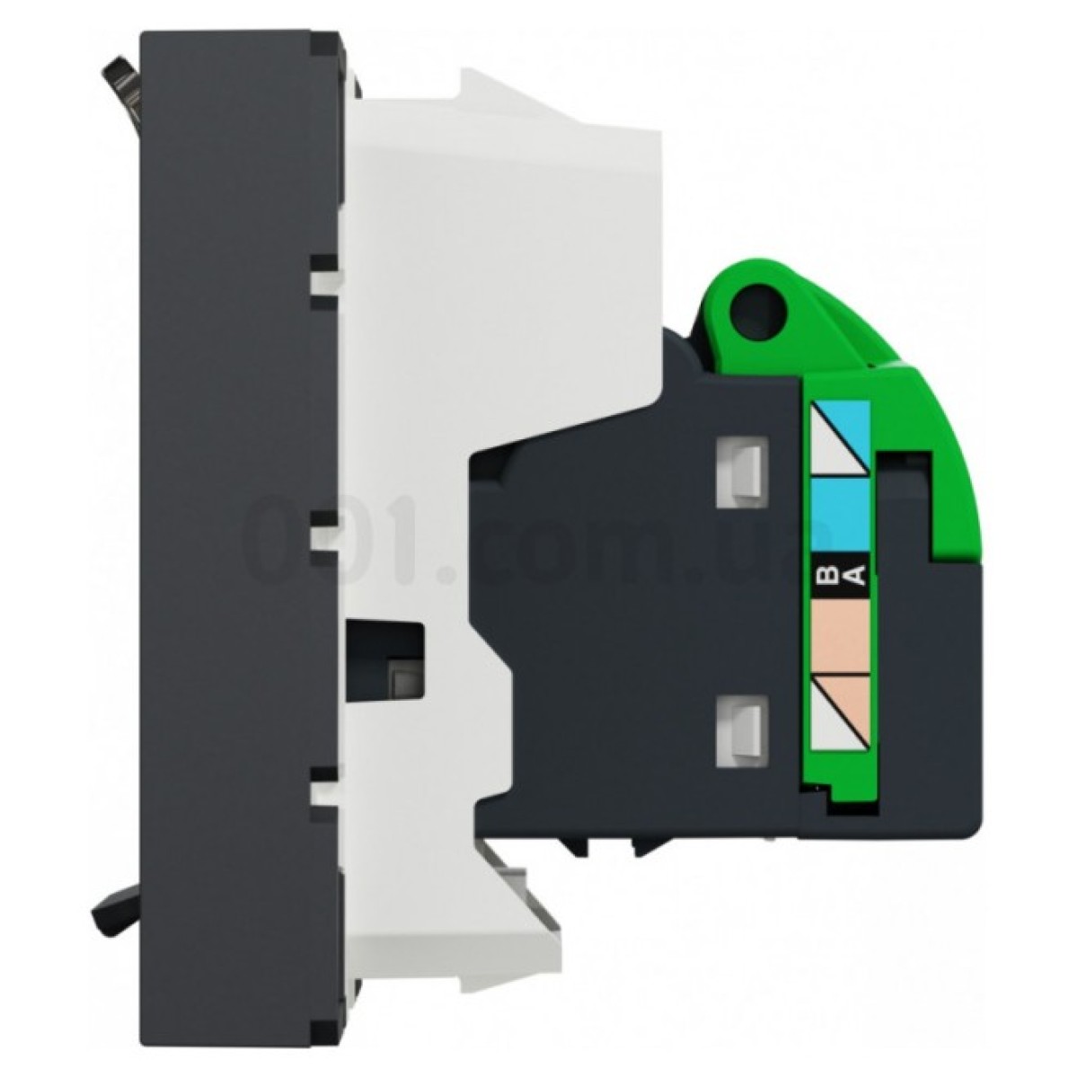 Розетка компьютерная RJ45 кат.5 UTP (2 модуля) Unica New антрацит, Schneider Electric 98_98.jpg - фото 8