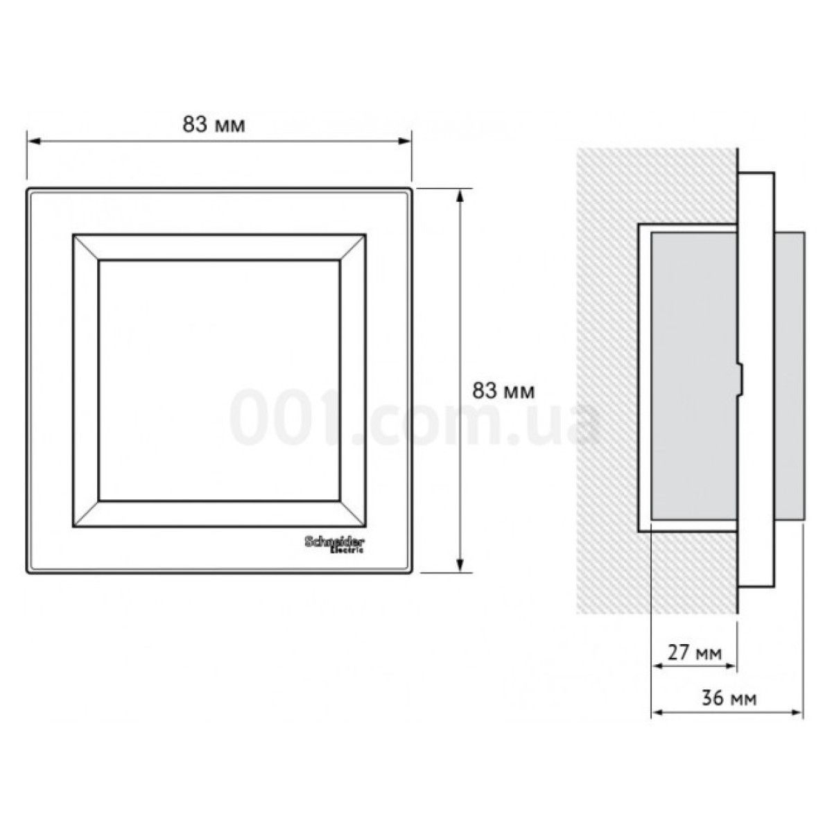 Розетка компьютерная (RJ45) кат.5e UTP двойная Asfora антрацит, Schneider Electric 98_98.jpg - фото 3