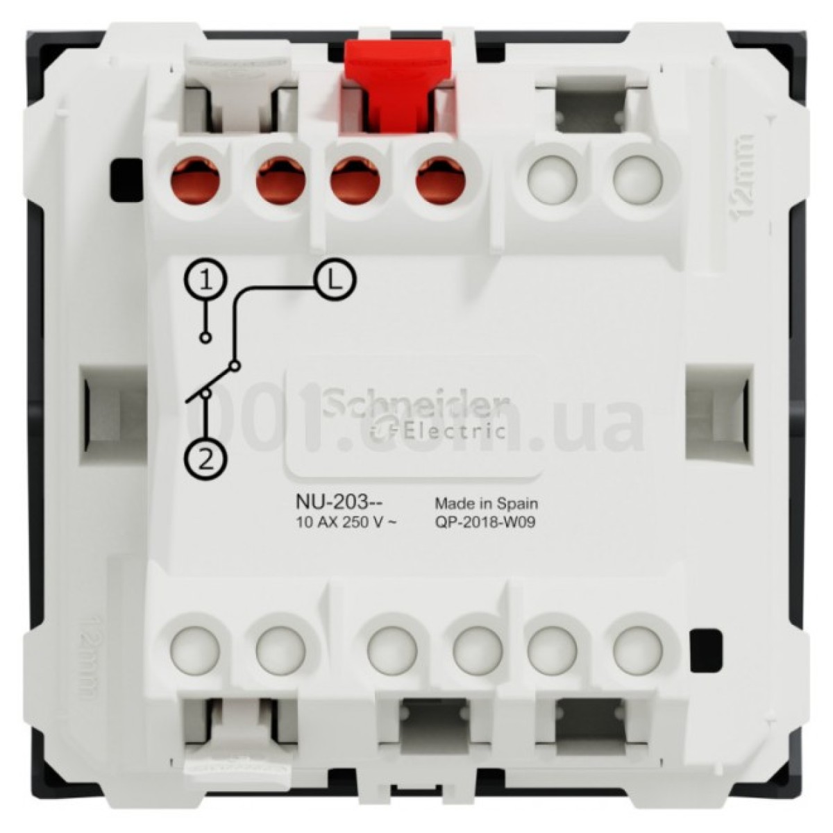 Переключатель 1-клавишный (2 модуля) 10А Unica New антрацит, Schneider Electric 98_98.jpg - фото 8