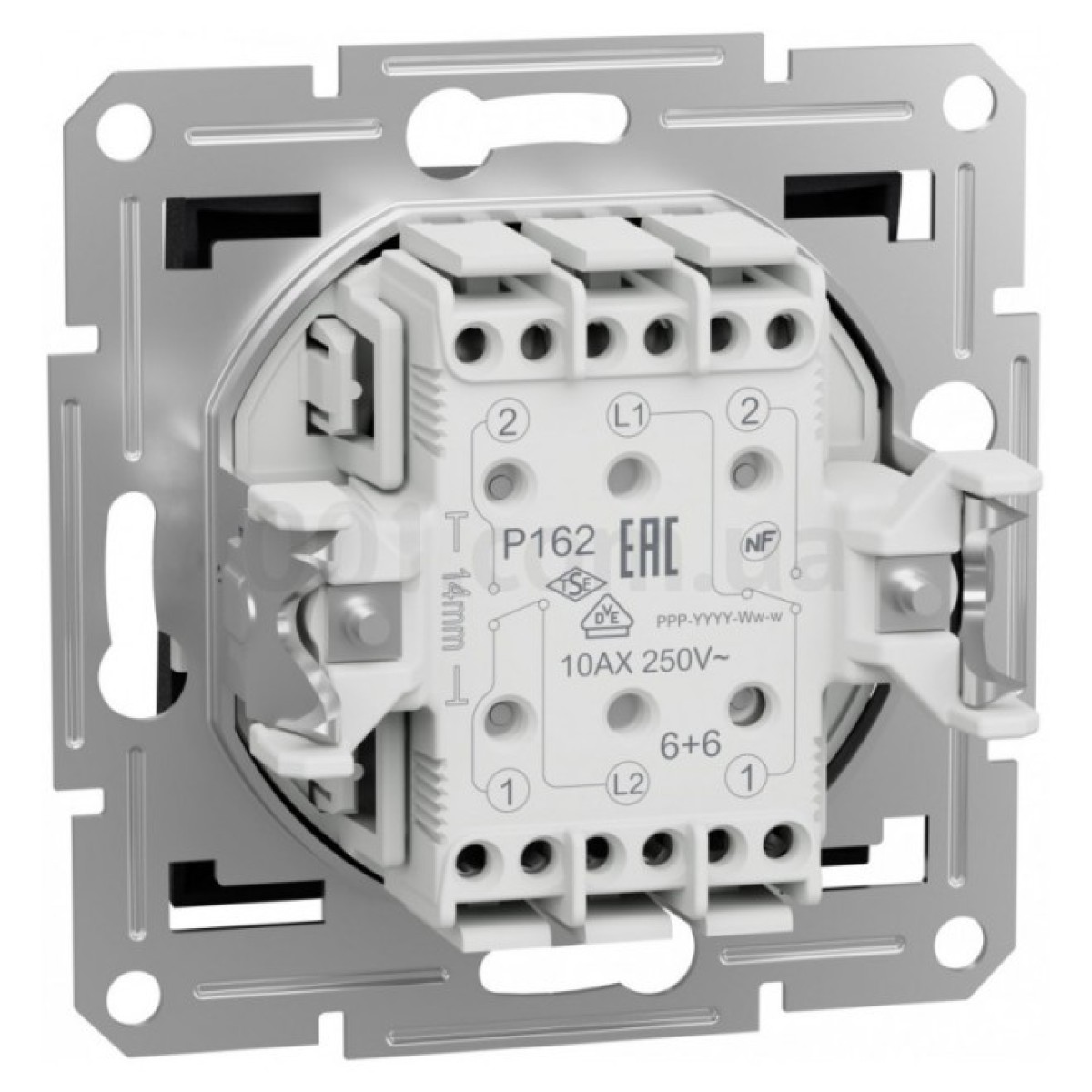 Переключатель двухклавишный (самозажимные клеммы) Asfora антрацит, Schneider Electric 98_98.jpg - фото 7
