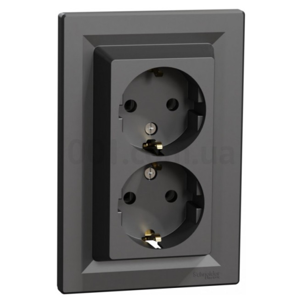 Розетка с з/к двойная Asfora антрацит, Schneider Electric 256_256.jpg