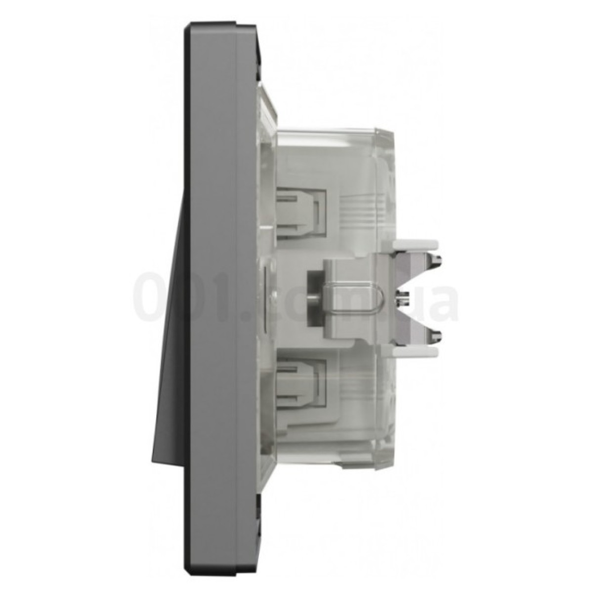 Выключатель одноклавишный (самозажимные клеммы) IP44 Asfora антрацит, Schneider Electric 98_98.jpg - фото 8