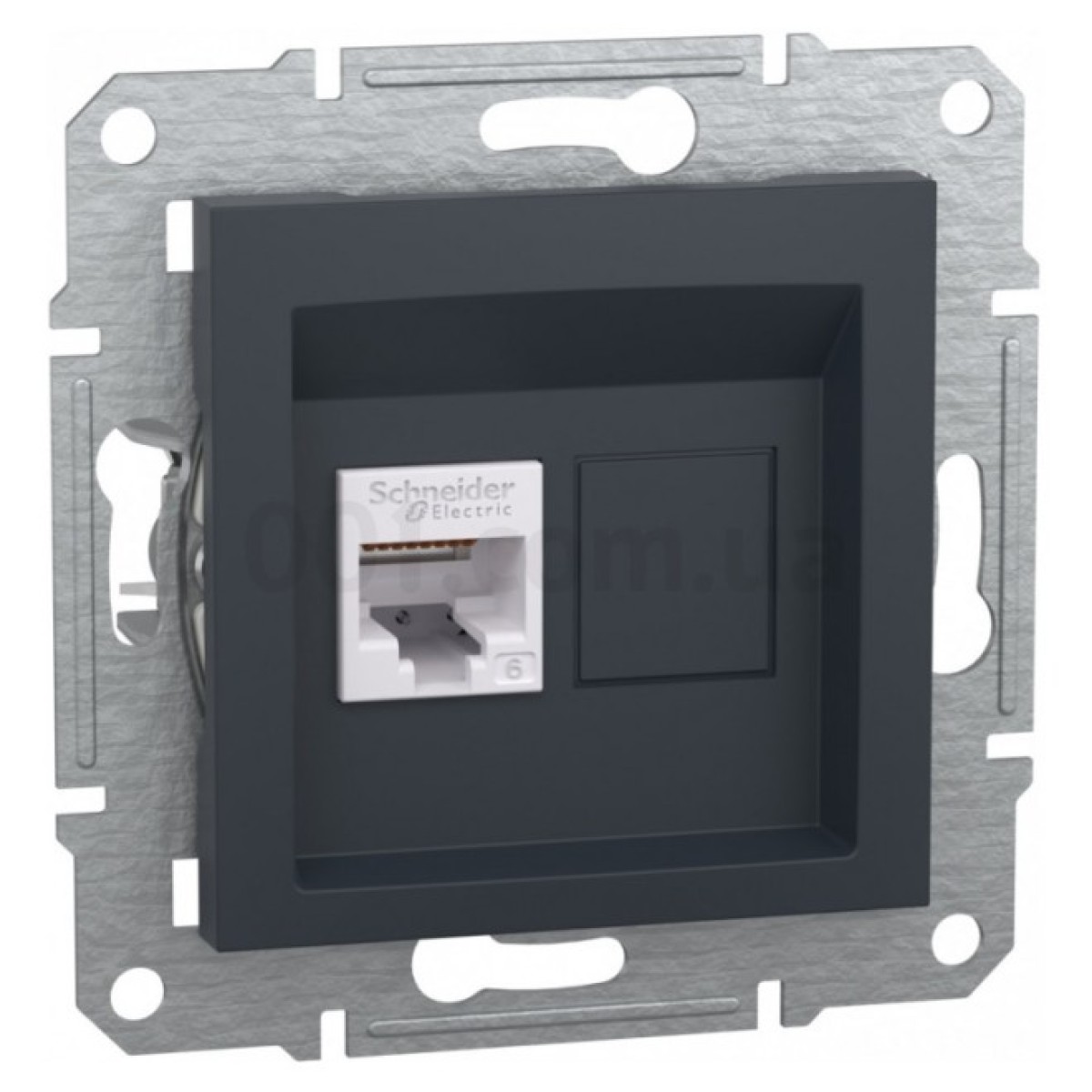 Розетка компьютерная (RJ45) кат.6 UTP Asfora антрацит, Schneider Electric 256_256.jpg