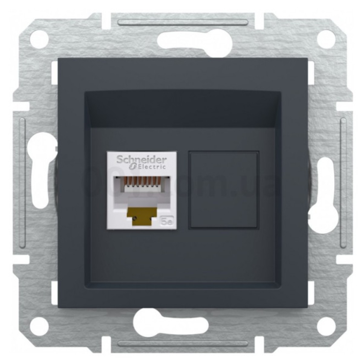 Розетка компьютерная (RJ45) кат.5e UTP Asfora антрацит, Schneider Electric 98_98.jpg - фото 7