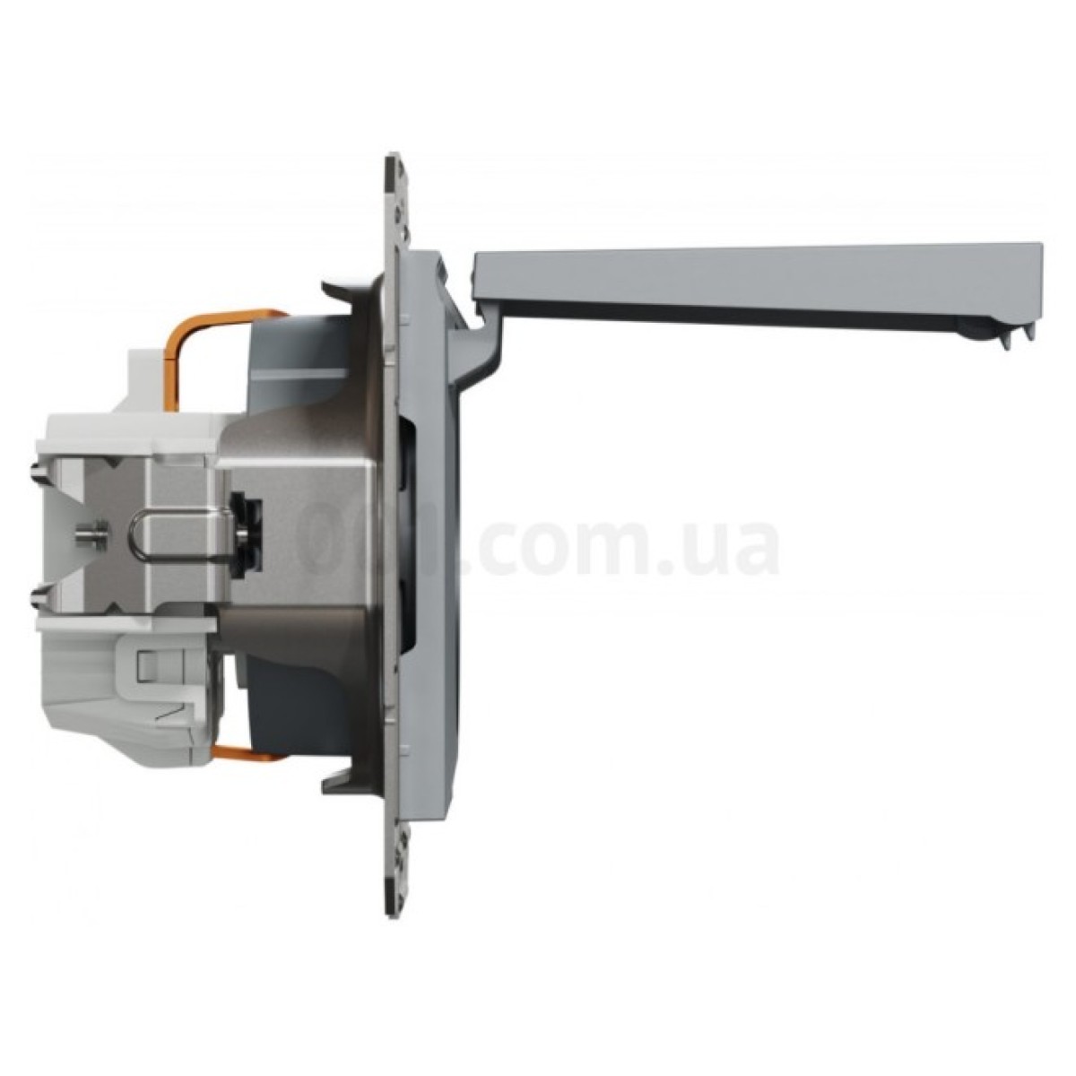 Розетка с з/к и крышкой Asfora сталь, Schneider Electric 98_98.jpg - фото 9