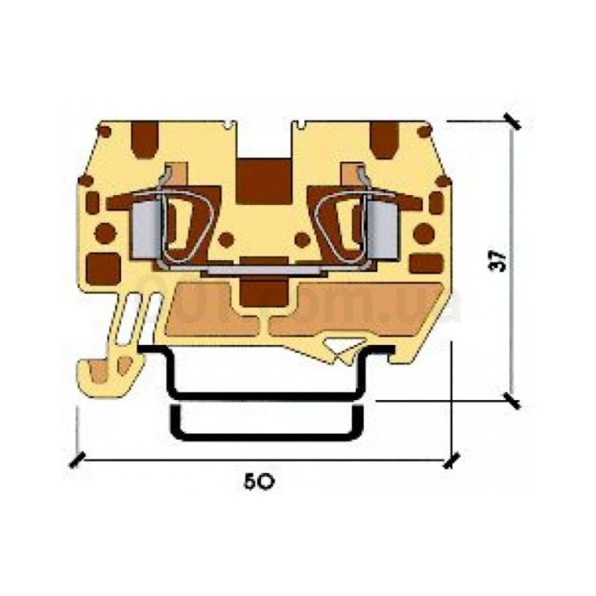 Клемма пружинная HMM.2 0,2-2,5мм² синяя, SCHRACK TECHNIK 98_98.jpg - фото 2
