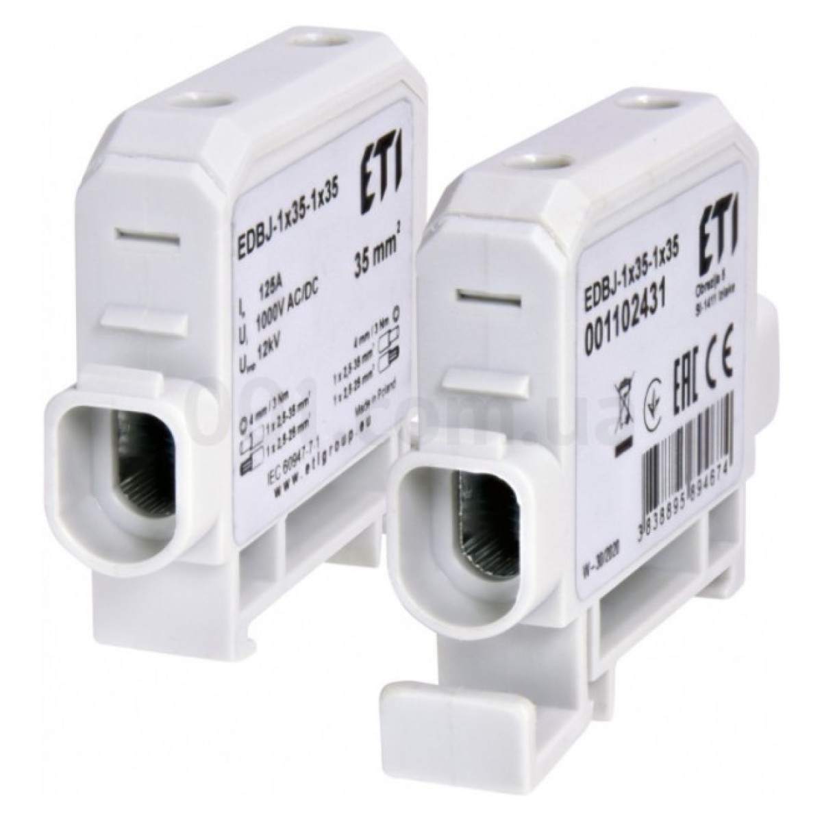 Клема ввідна силова EDBJ-1x35-1x35 125A 1000V AC/1500V DC 35 мм² сіра, ETI 256_256.jpg
