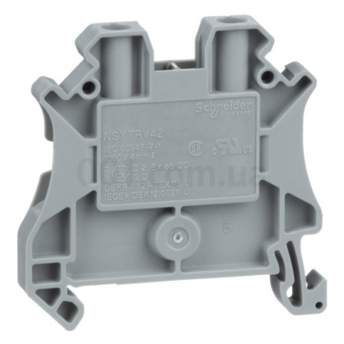 Клема 2-контактна гвинтова 4мм² Sarel сіра, Schneider Electric 256_256.jpg