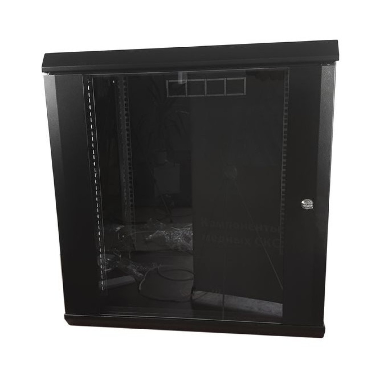 Шкаф серверный настенный 12U-600, стекло, черный 256_256.jpg