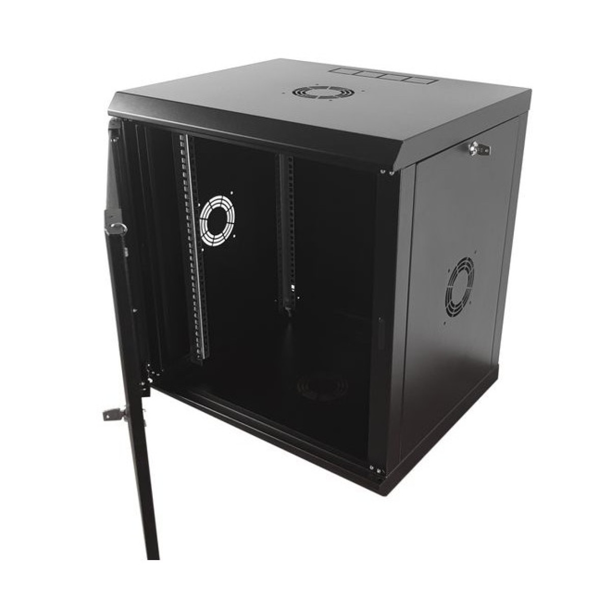 Шкаф серверный настенный 12U-600, стекло, черный 98_98.jpg - фото 3