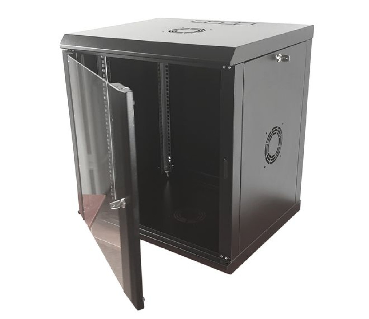 Серверный шкаф настенный 12U-500, стекло, черный 98_85.jpg - фото 3