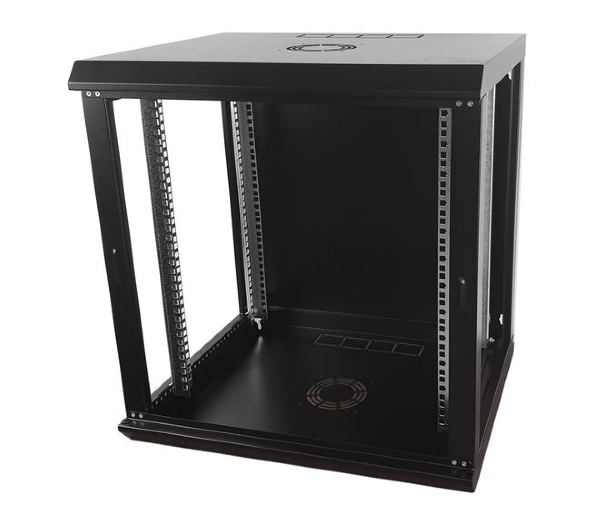 Серверный шкаф настенный 12U-500, стекло, черный - фото 5