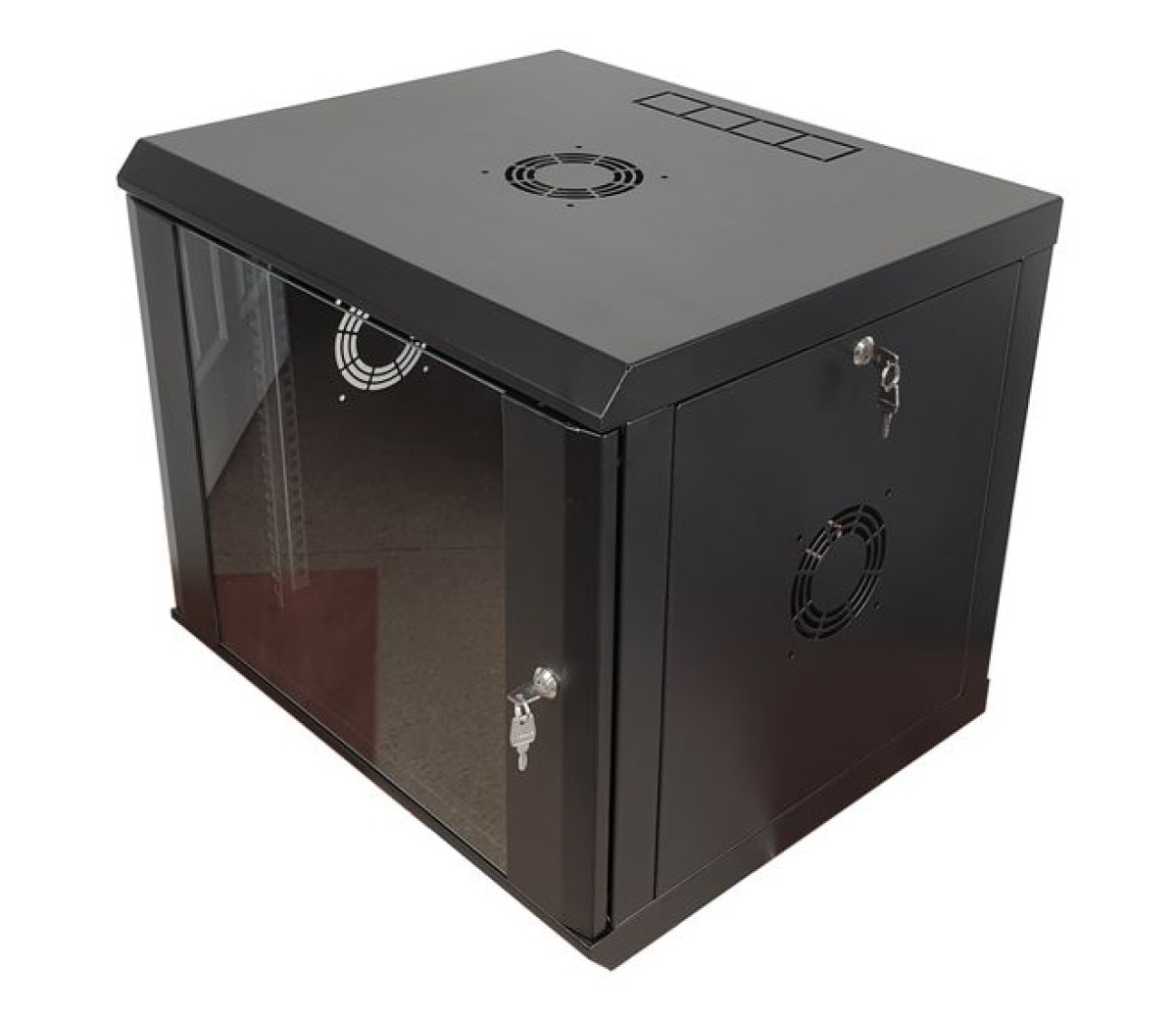 Шкаф серверный настенный 9U, 600, стекло, черный 98_85.jpg - фото 2