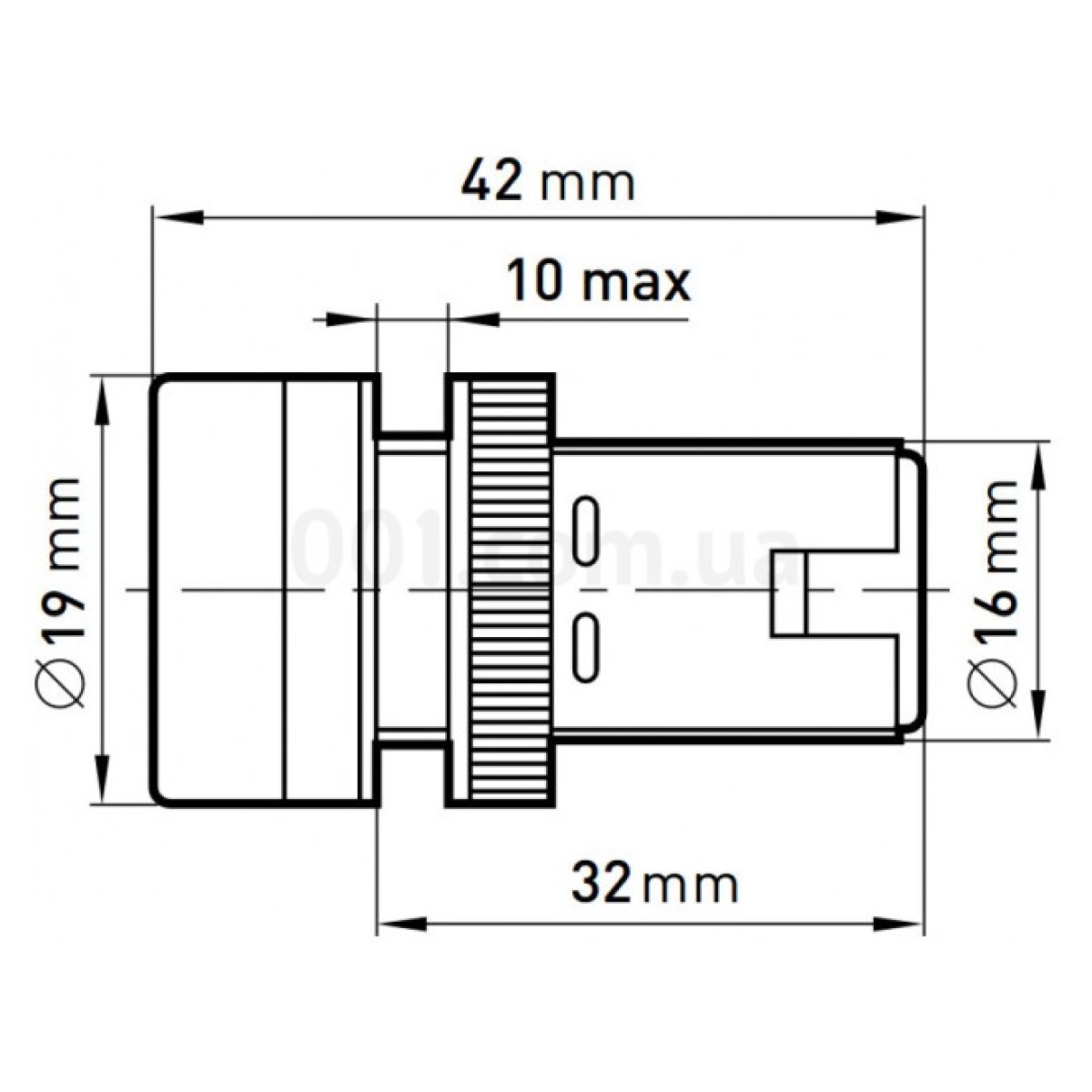Арматура світлосигнальна ∅16мм 230В АС синя e.ad16.230.blue, E.NEXT 98_98.jpg - фото 2