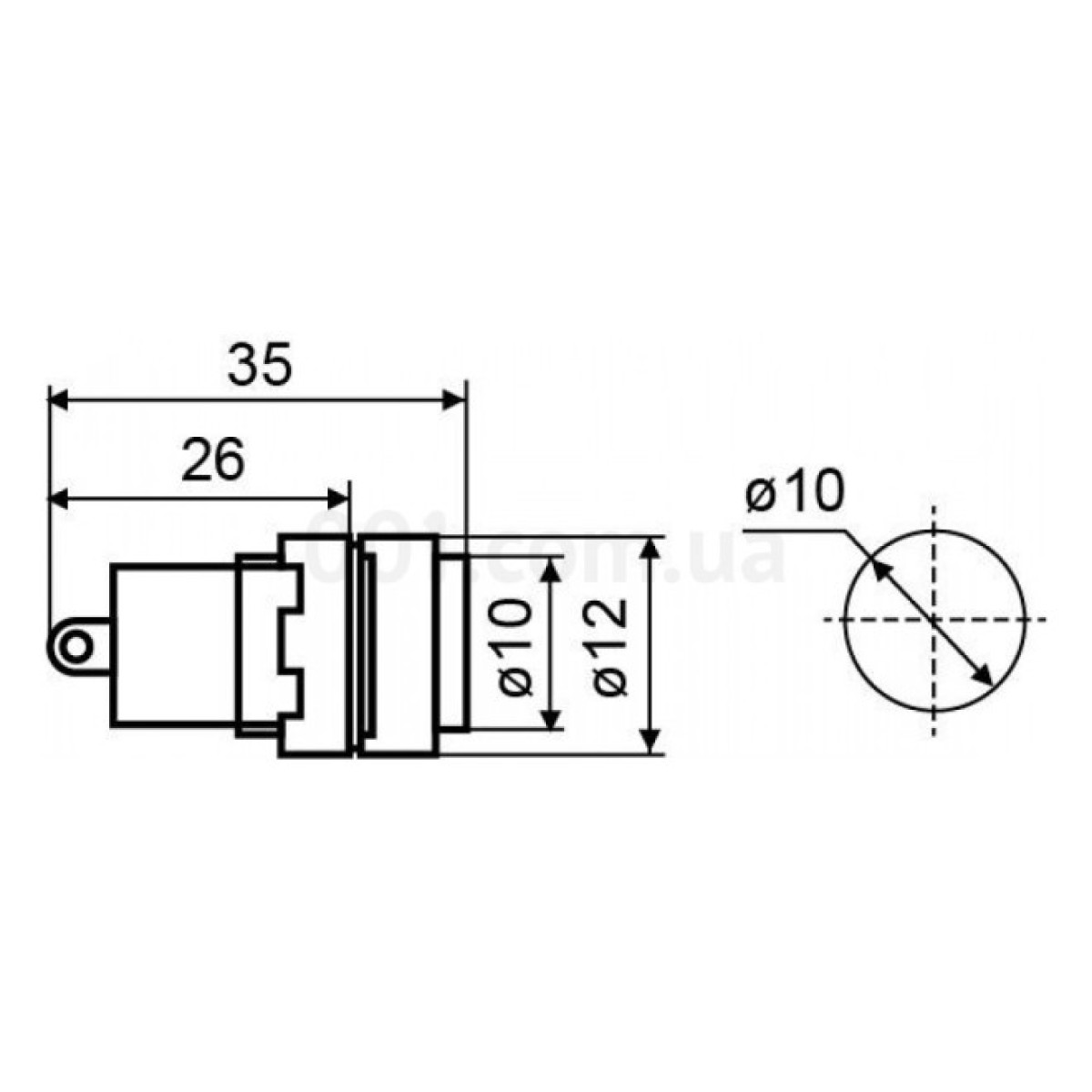 Світлосигнальна арматура AD22E-10DS жовта 24В АC/DC, АСКО-УКРЕМ 98_98.jpg - фото 3