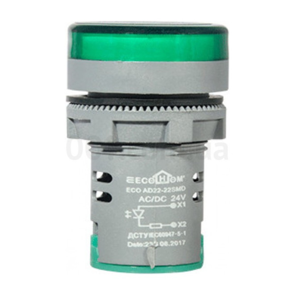 Світлосигнальна арматура ECO AD22-22SMD зелена 24В АC/DC, ECOHOME 98_98.jpg - фото 4