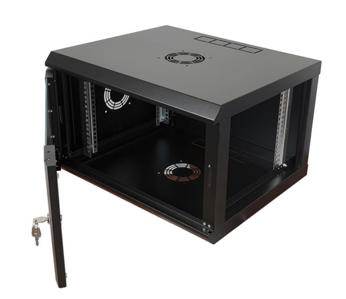 Шкаф серверный настенный 6U, 500, стекло, черный 98_85.jpg - фото 3
