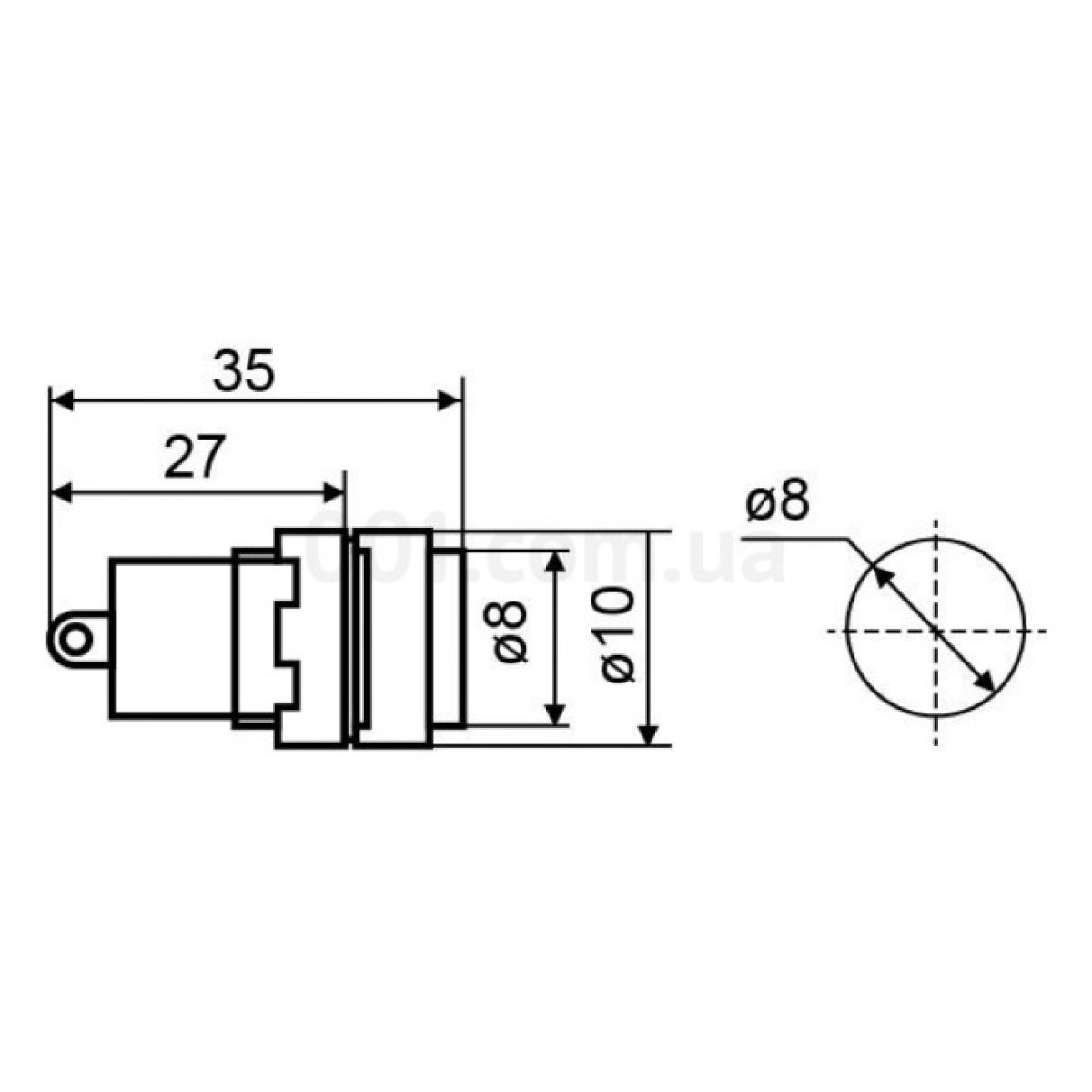 Світлосигнальна арматура AD22E-8DS жовта 24В АC/DC, АСКО-УКРЕМ 98_98.jpg - фото 5