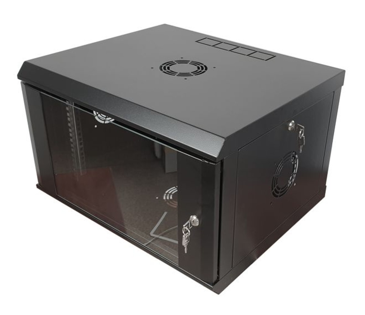 Шкаф серверный настенный 4U, EServer 600х350х284 (Ш*Г*В), стекло, черный 98_85.jpg - фото 2