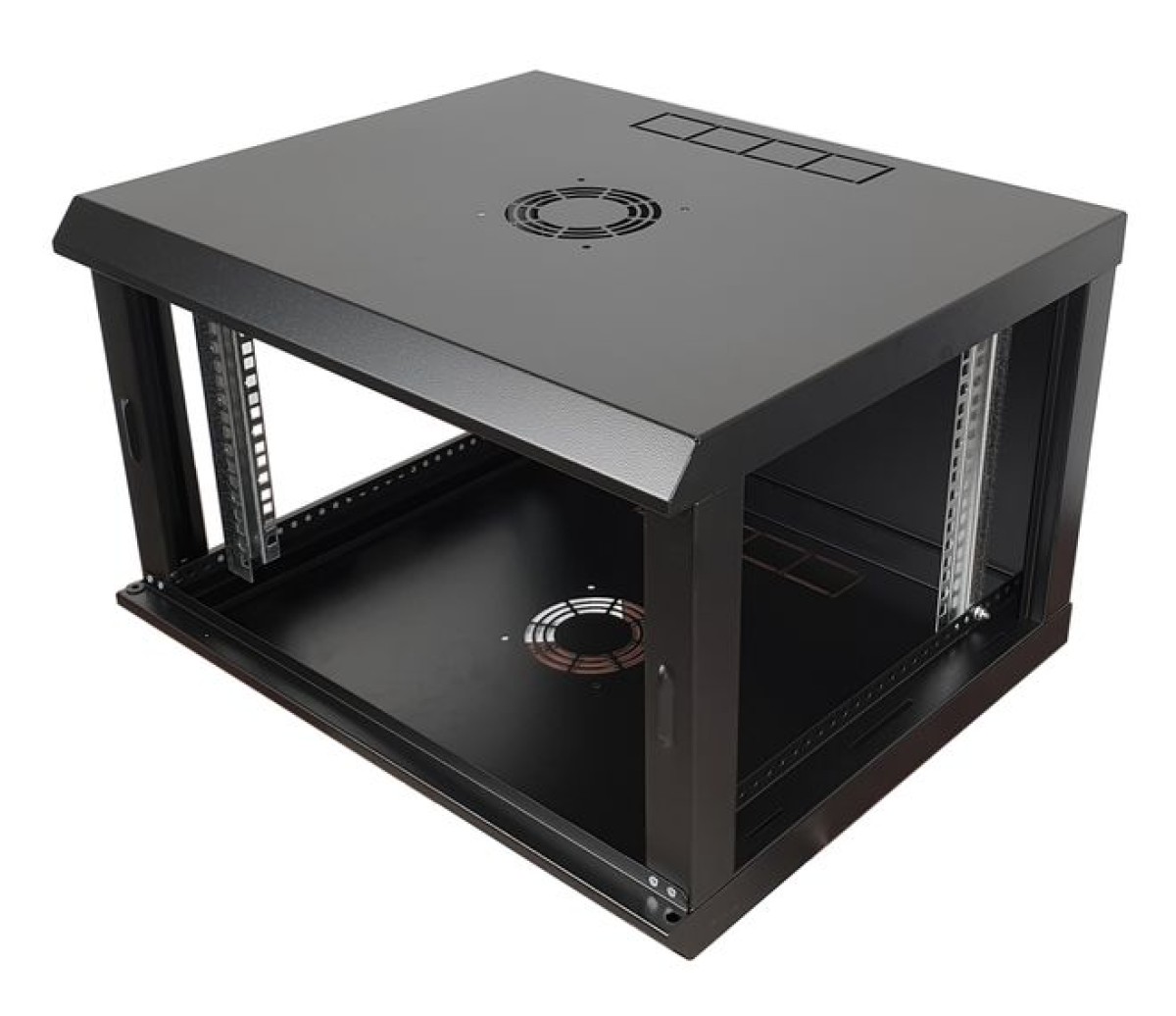Шкаф серверный настенный 4U, EServer 600х350х284 (Ш*Г*В), стекло, черный 98_85.jpg - фото 4