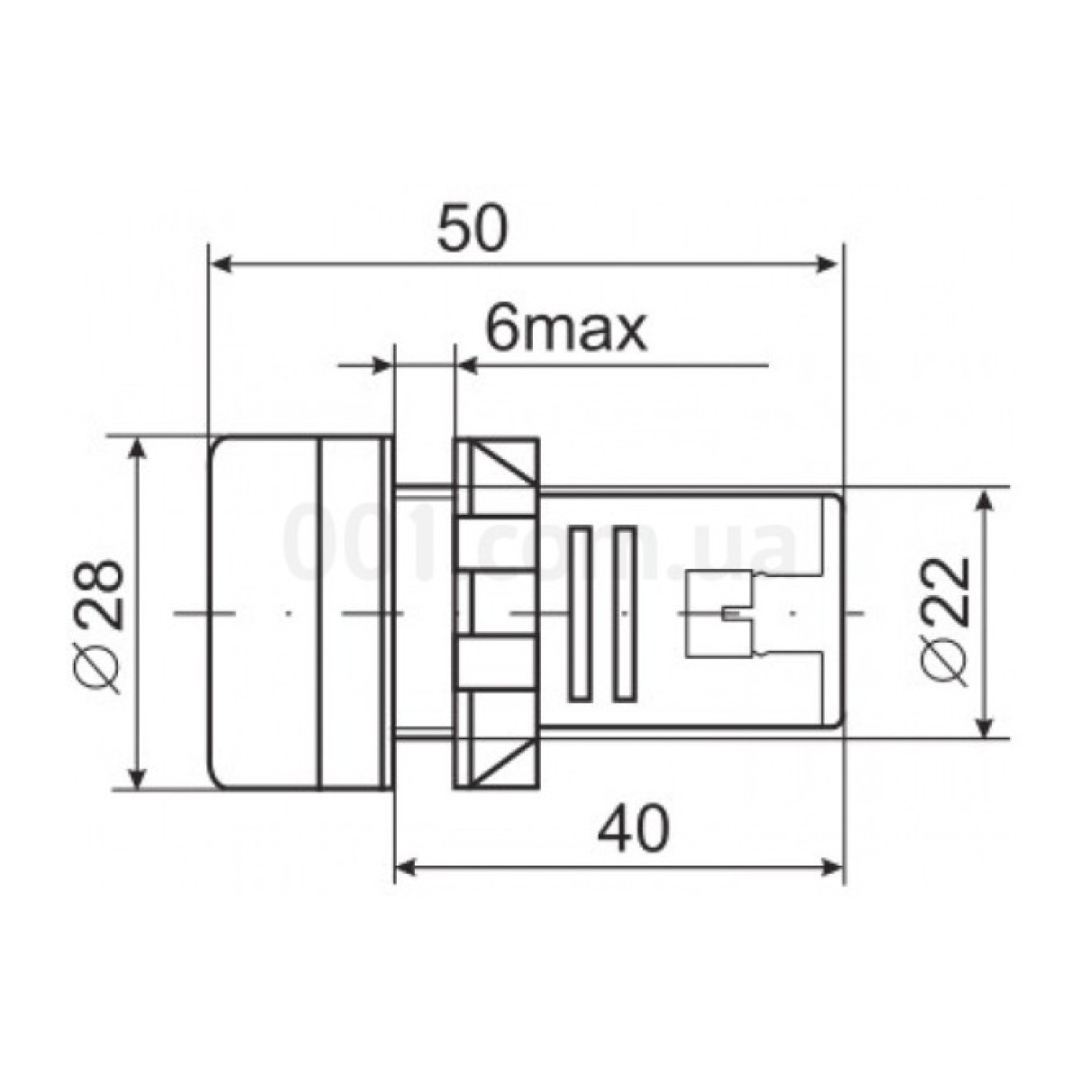Лампа AD-22DS LED-матрица d22 мм желтая 12В AC/DC, IEK 98_98.jpg - фото 3