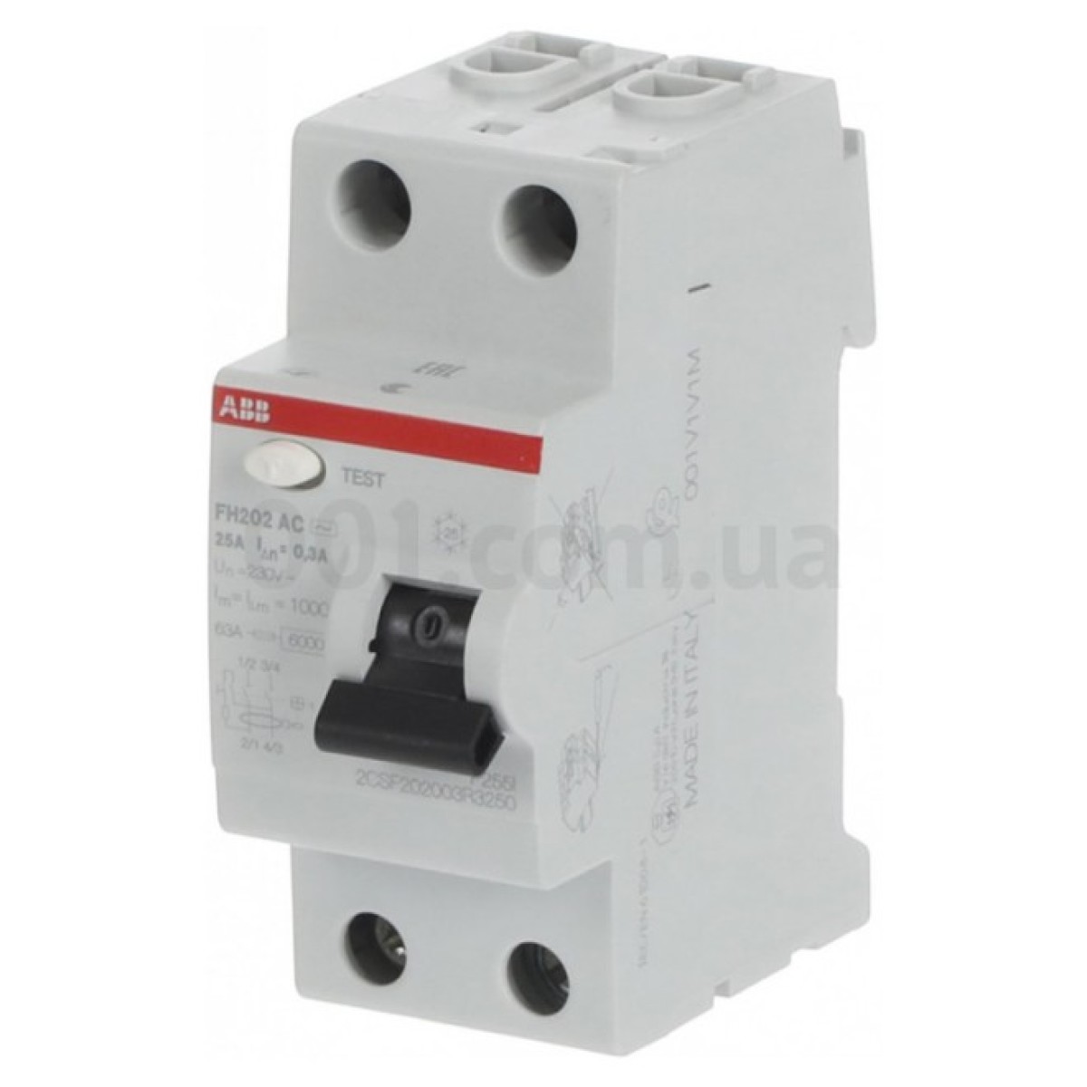 Диференційний вимикач (ПЗВ) FH202AC-25/0,3 25А 2Р 300mA тип AC, ABB 256_256.jpg