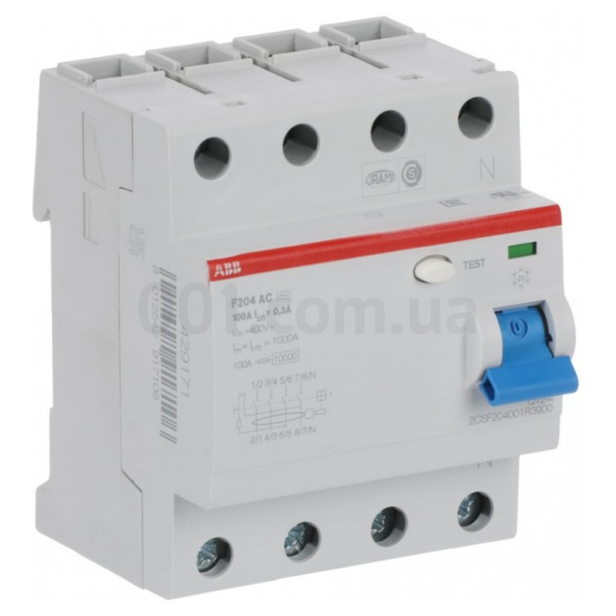 Диференційний вимикач (ПЗВ) F204AC-100/0.3 4P 100А 300мА тип AC, ABB 98_98.jpg - фото 5