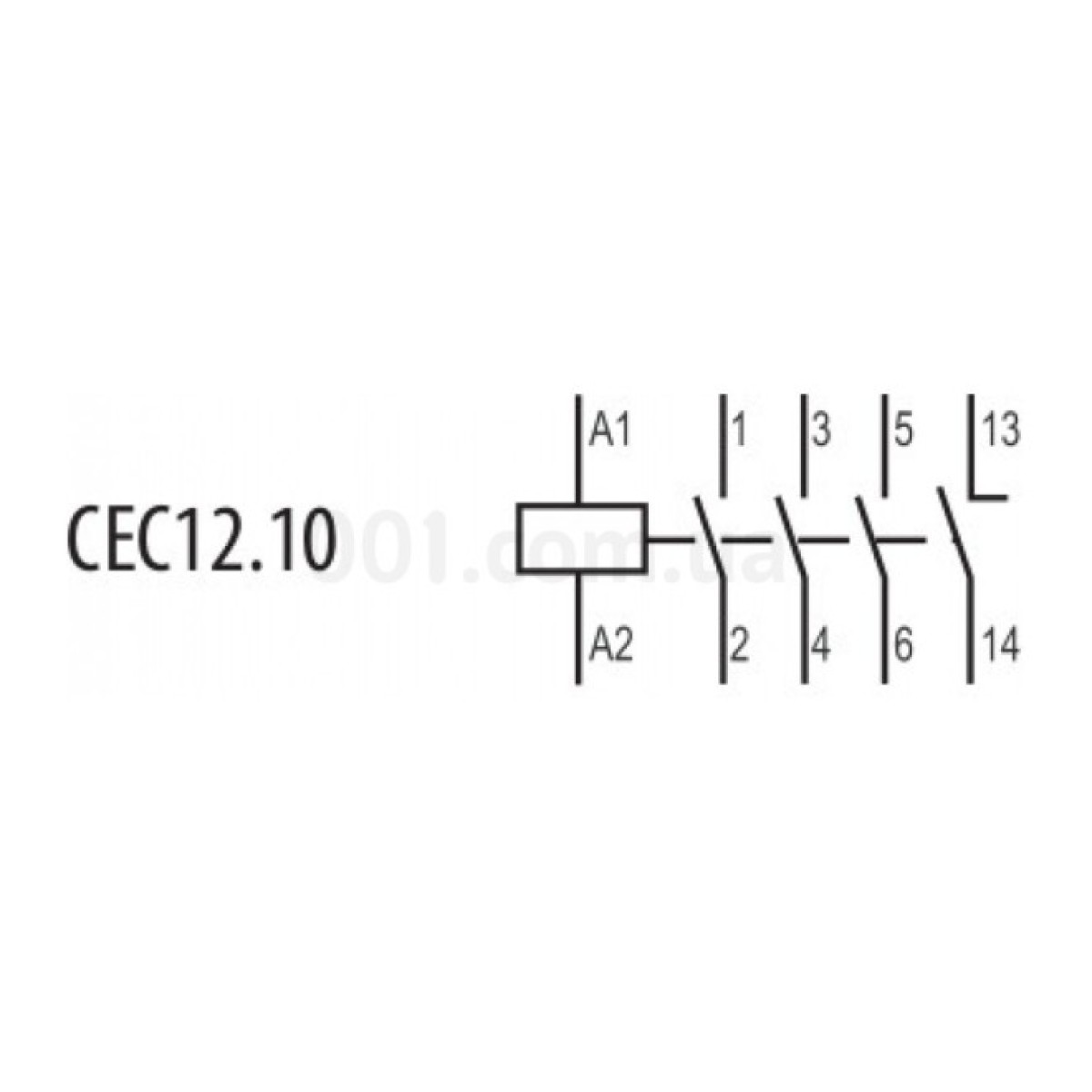 Контактор миниатюрный CEC 12.10 230V/AC 12A 5,5kW AC3, ETI 98_98.jpg - фото 2