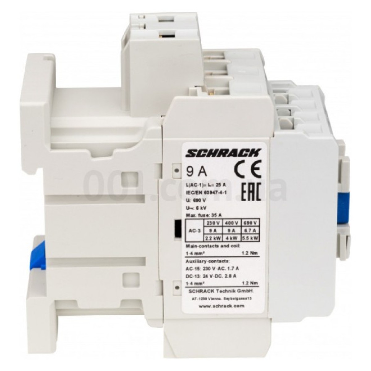Контактор CUBICO Classic 3Р 4kW 9А 1НО+1НЗ 230В AC, SCHRACK TECHNIK 98_98.jpg - фото 2
