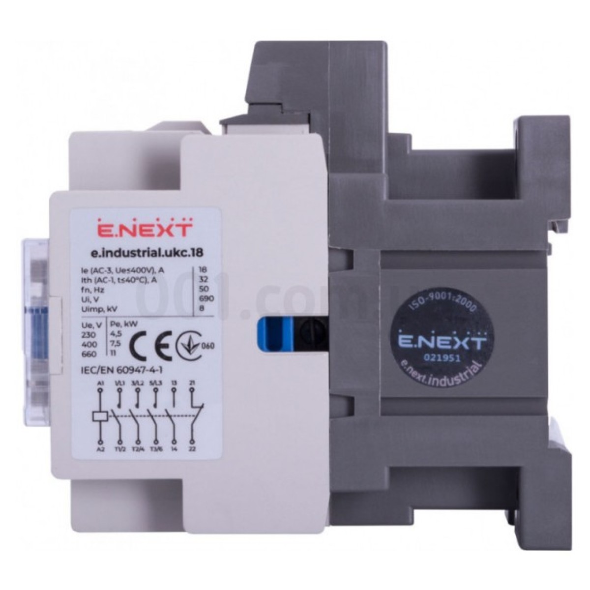 Контактор e.industrial.ukc.18.42, 18 A 42 В/AC 1НВ+1НЗ, E.NEXT 98_98.jpg - фото 2