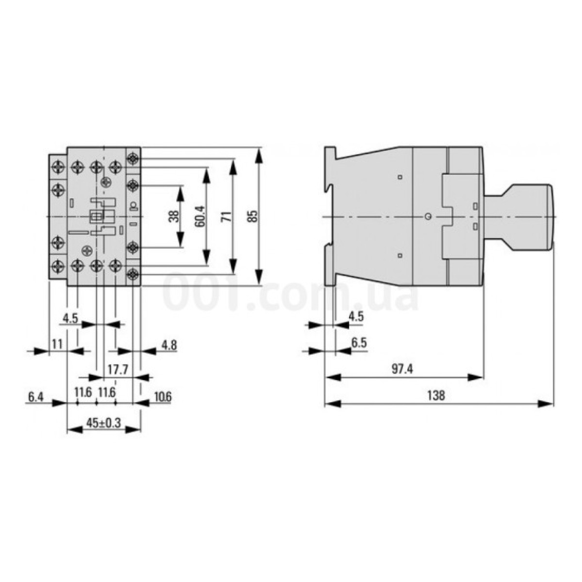 Контактор DILM25-10 (RDC24) 25А 24В/DC 1НО, Eaton 98_98.jpg - фото 3