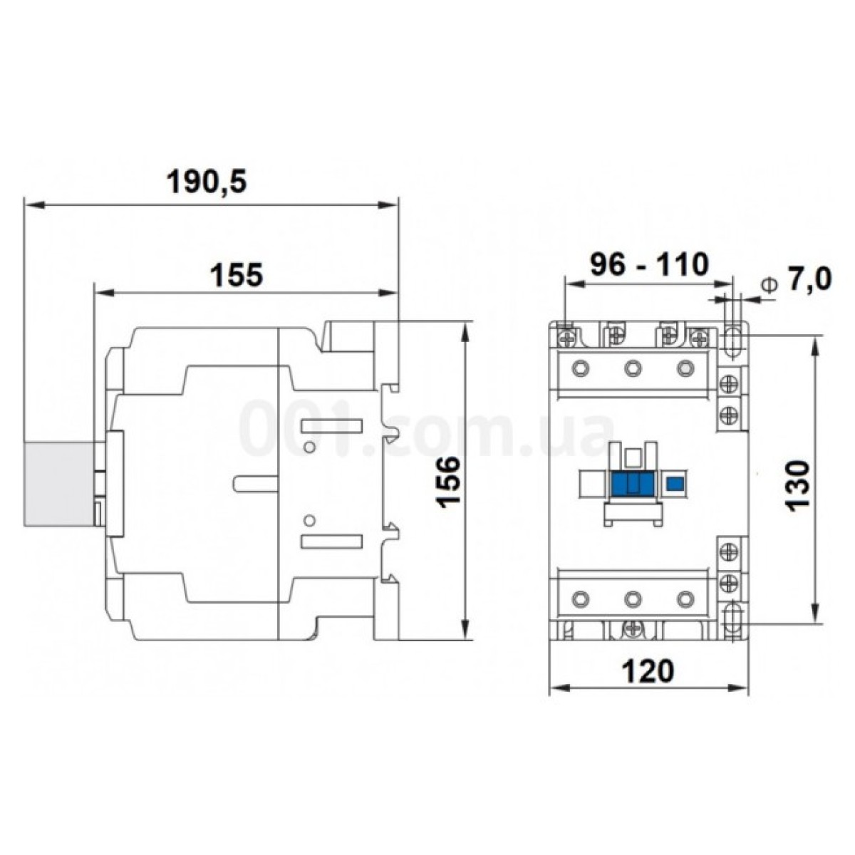 Контактор CUBICO Grand 3Р 55kW 115A 1НЗ+1НО 230V AC, SCHRACK TECHNIK 98_98.jpg - фото 2