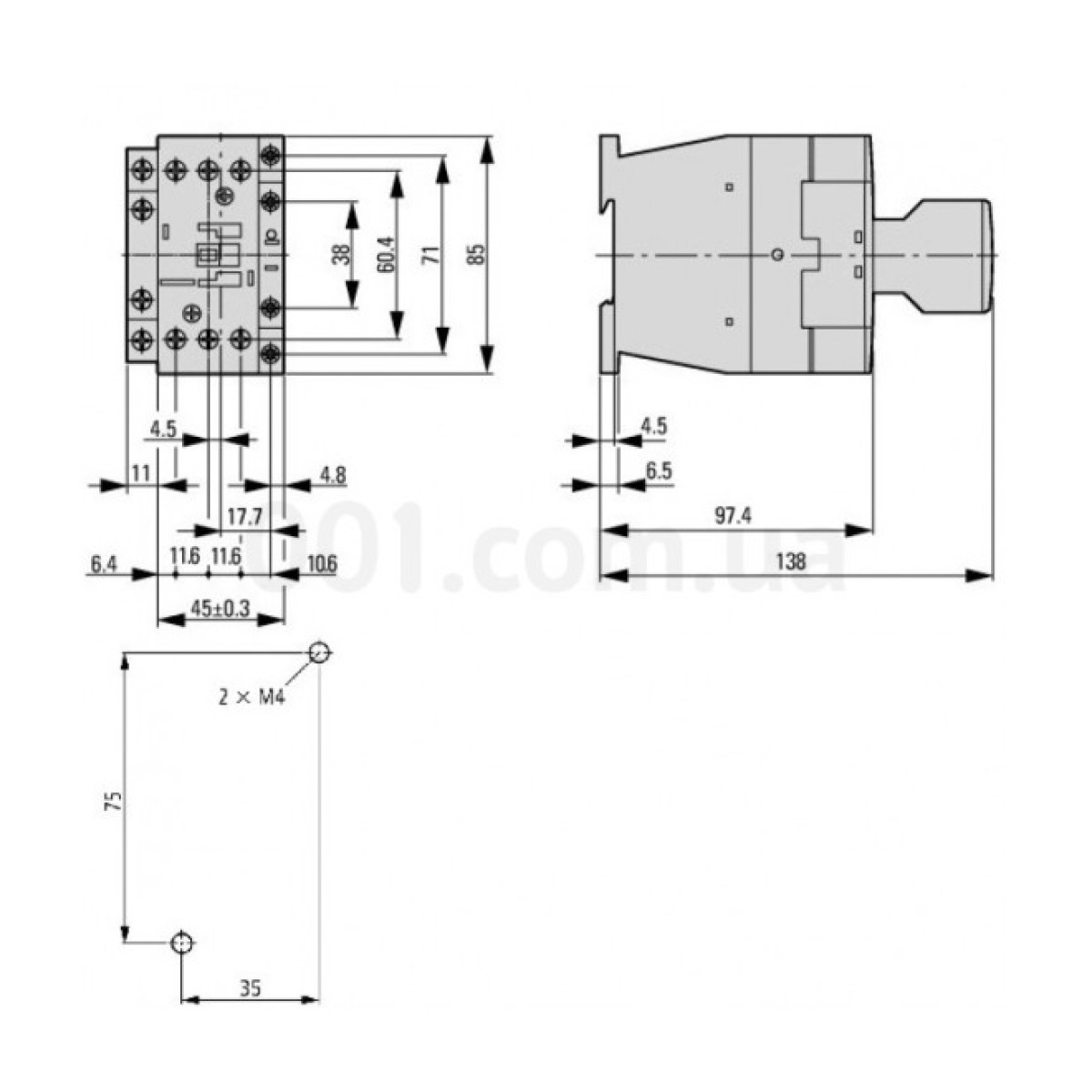 Контактор 3P 32A 15кВт 230В AC габарит 1 1НО, SCHRACK TECHNIK 98_98.jpg - фото 2
