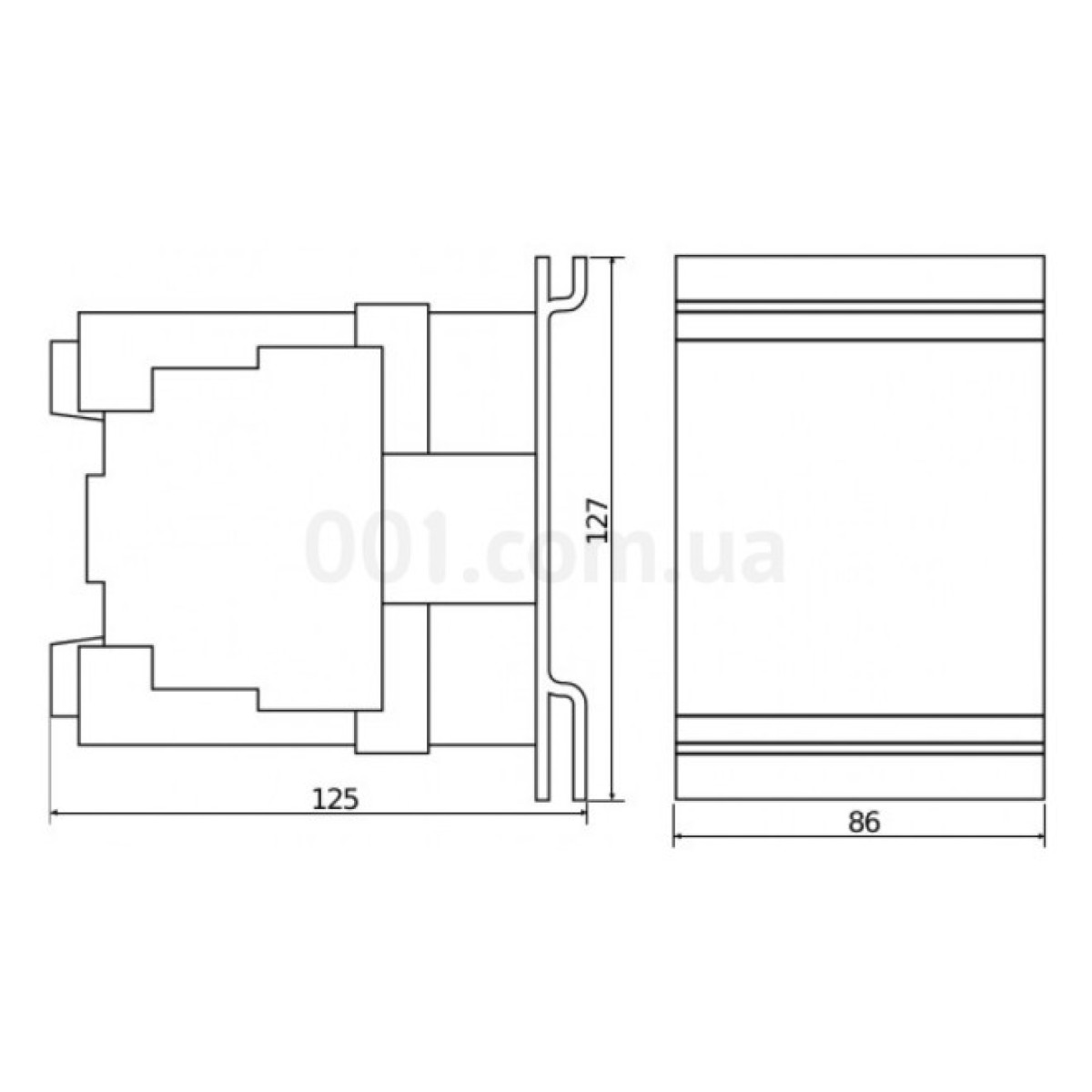 Контактор ПМ 4-95 (LC1-D9511) 95А 42В/AC 1НО+1НЗ, АСКО-УКРЕМ 98_98.jpg - фото 4