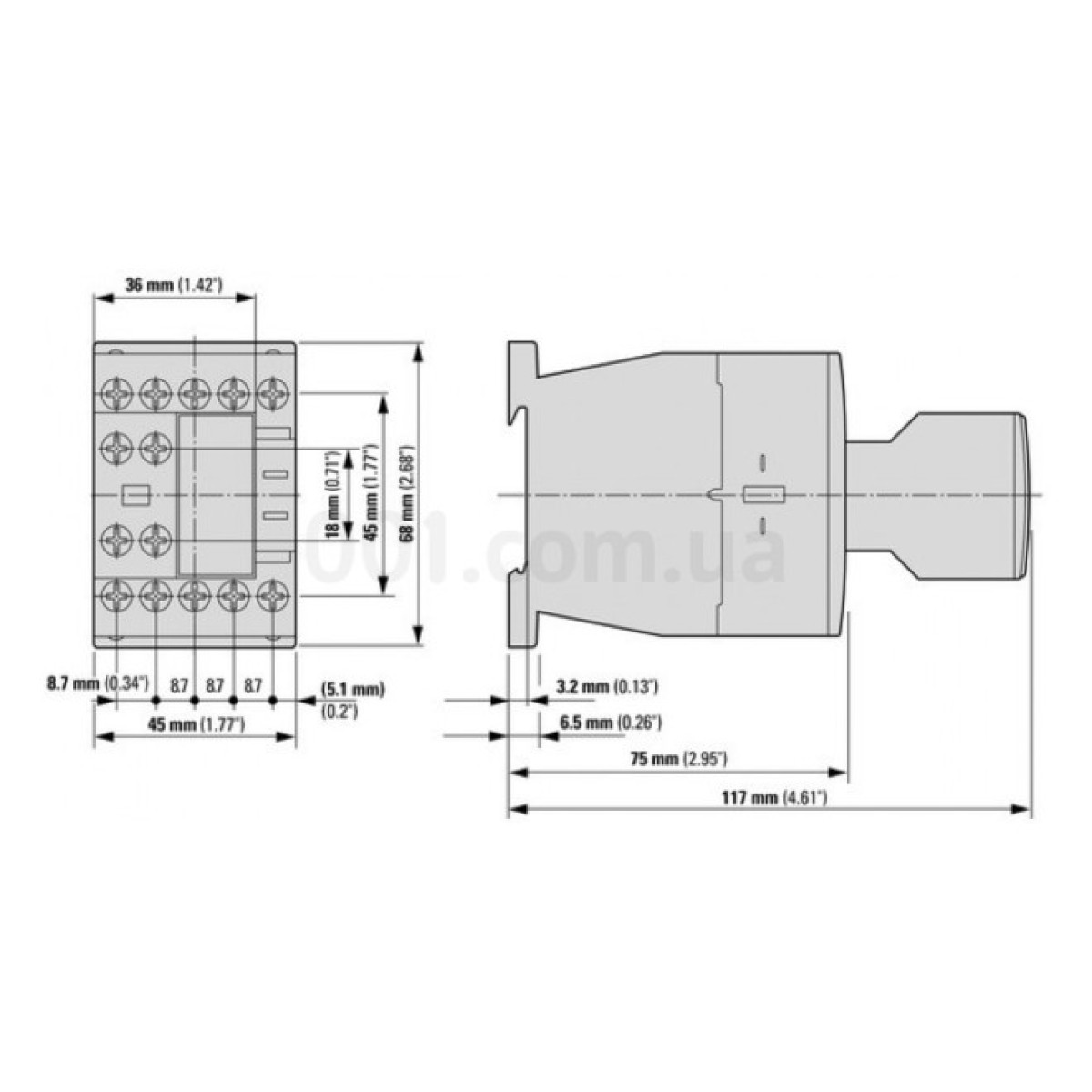 Контактор DILM7-10 (230V50HZ, 240V60HZ) 7А 230В/AC 1НО, Eaton 98_98.jpg - фото 10
