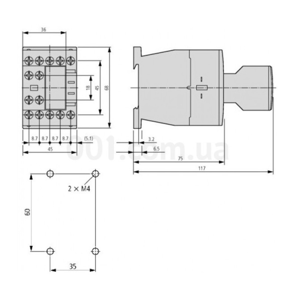 Контактор 3P 9A 4кВт 230В АC габарит 0 1NО, SCHRACK TECHNIK 98_98.jpg - фото 3