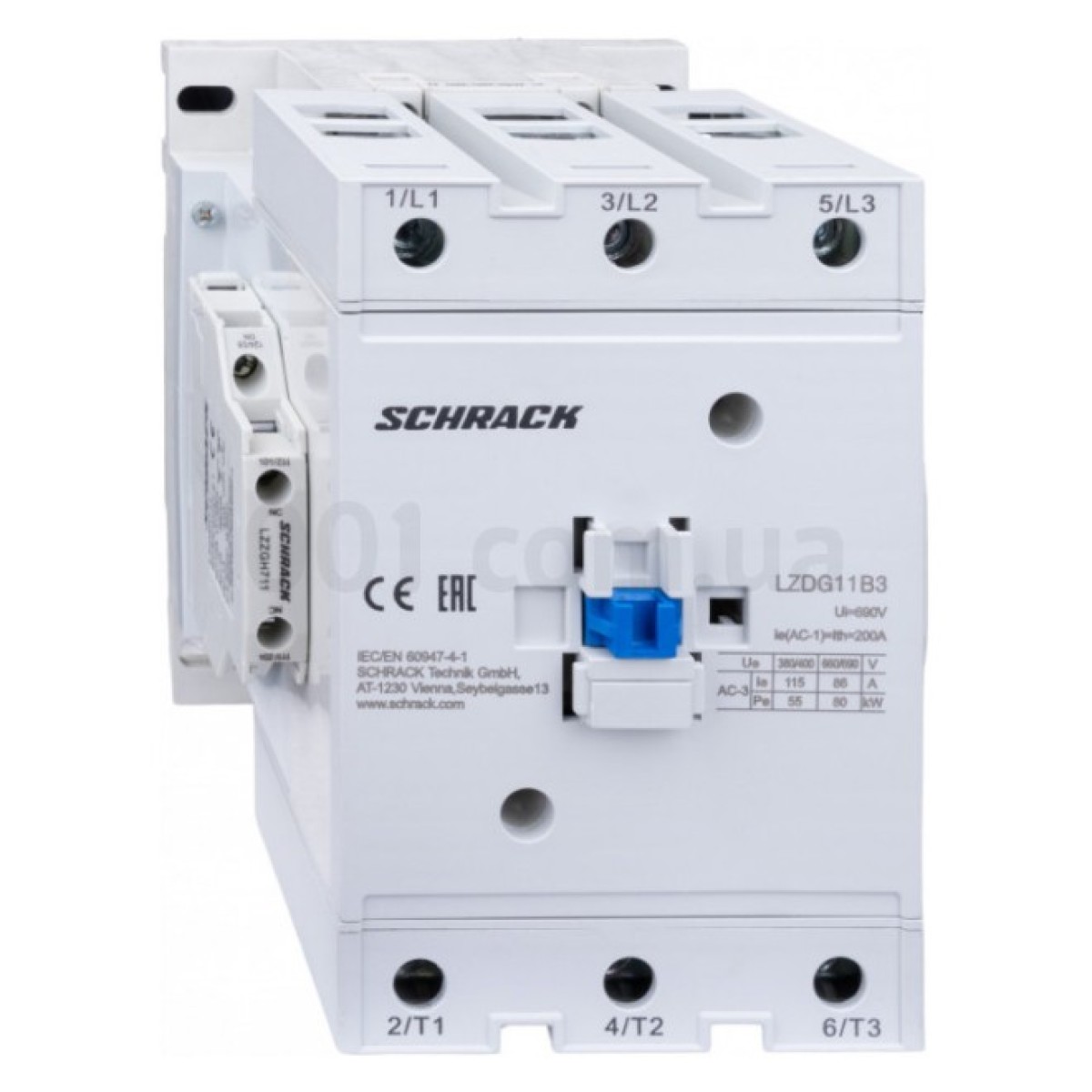 Контактор CUBICO Grand 3Р 55kW 115A 1НЗ+1НО 230V AC, SCHRACK TECHNIK 256_256.jpg