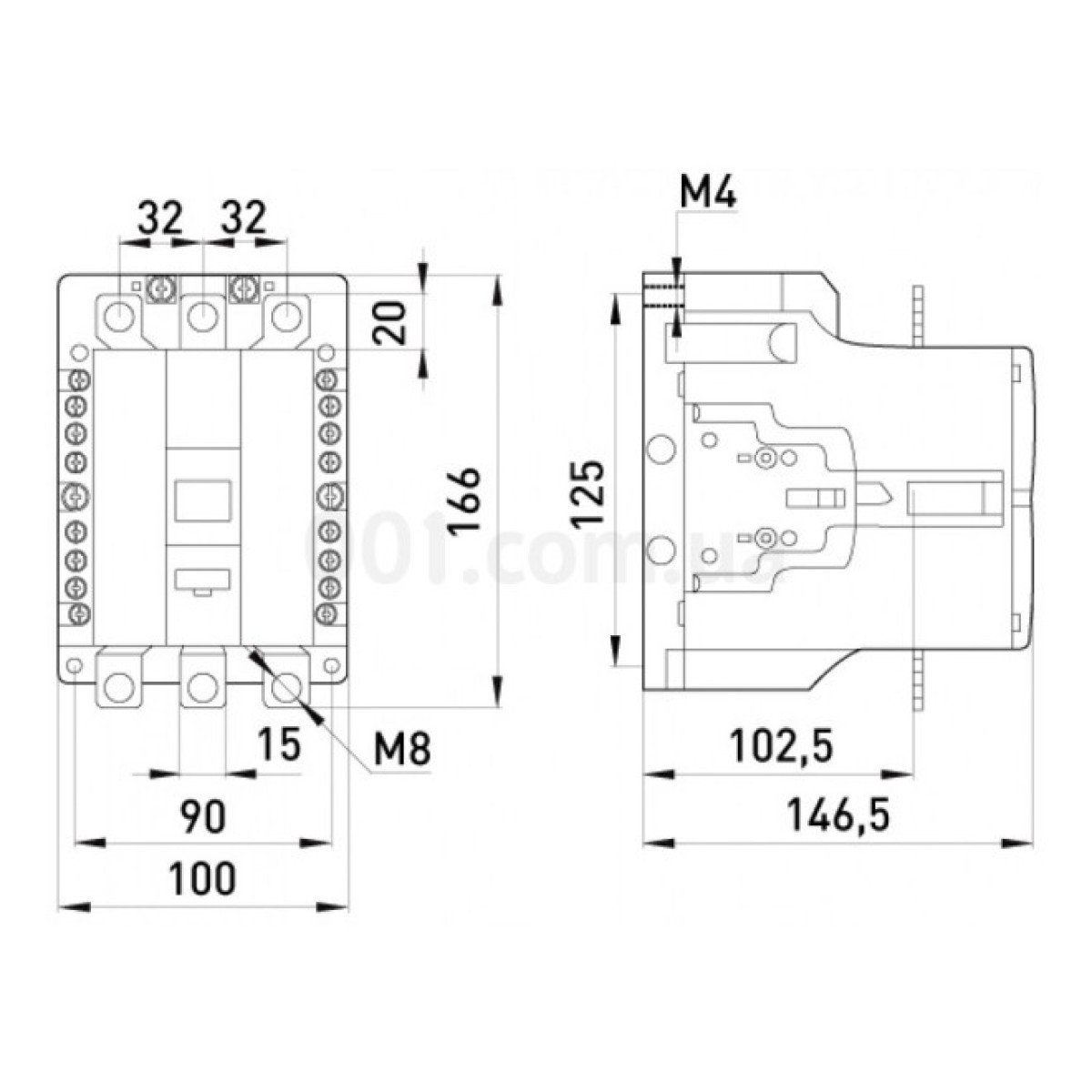 Контактор e.industrial.ukc.120.110, 120 А 110 В/AC 1НО+1НЗ, E.NEXT 98_98.jpg - фото 3