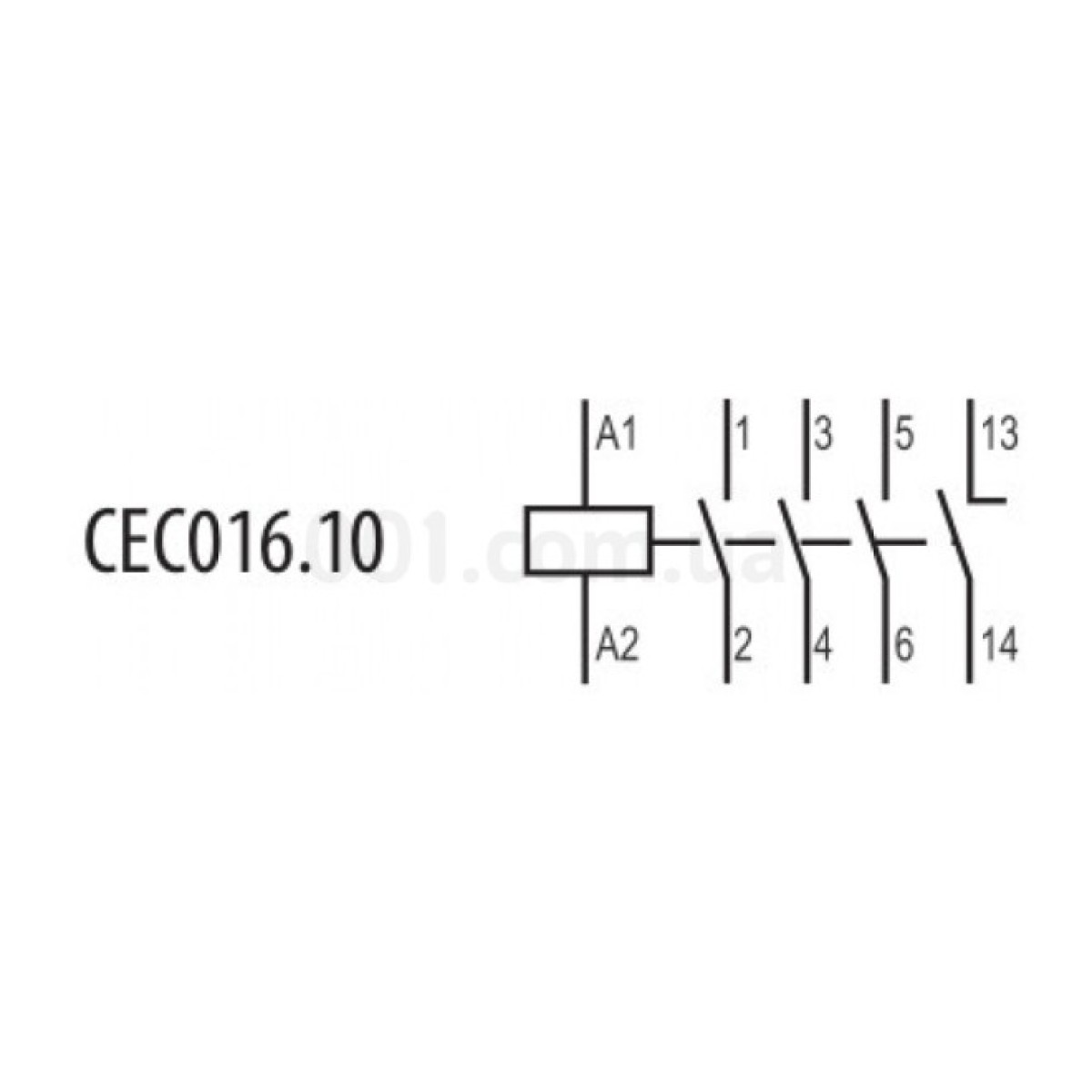 Контактор миниатюрный CEC 16.10 24V/DC 16A 7,5kW AC3, ETI 98_98.jpg - фото 2