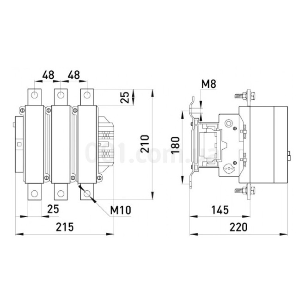 Контактор e.industrial.ukc.330.400, 330 А 400 В/AC 1НО, E.NEXT 98_98.jpg - фото 7
