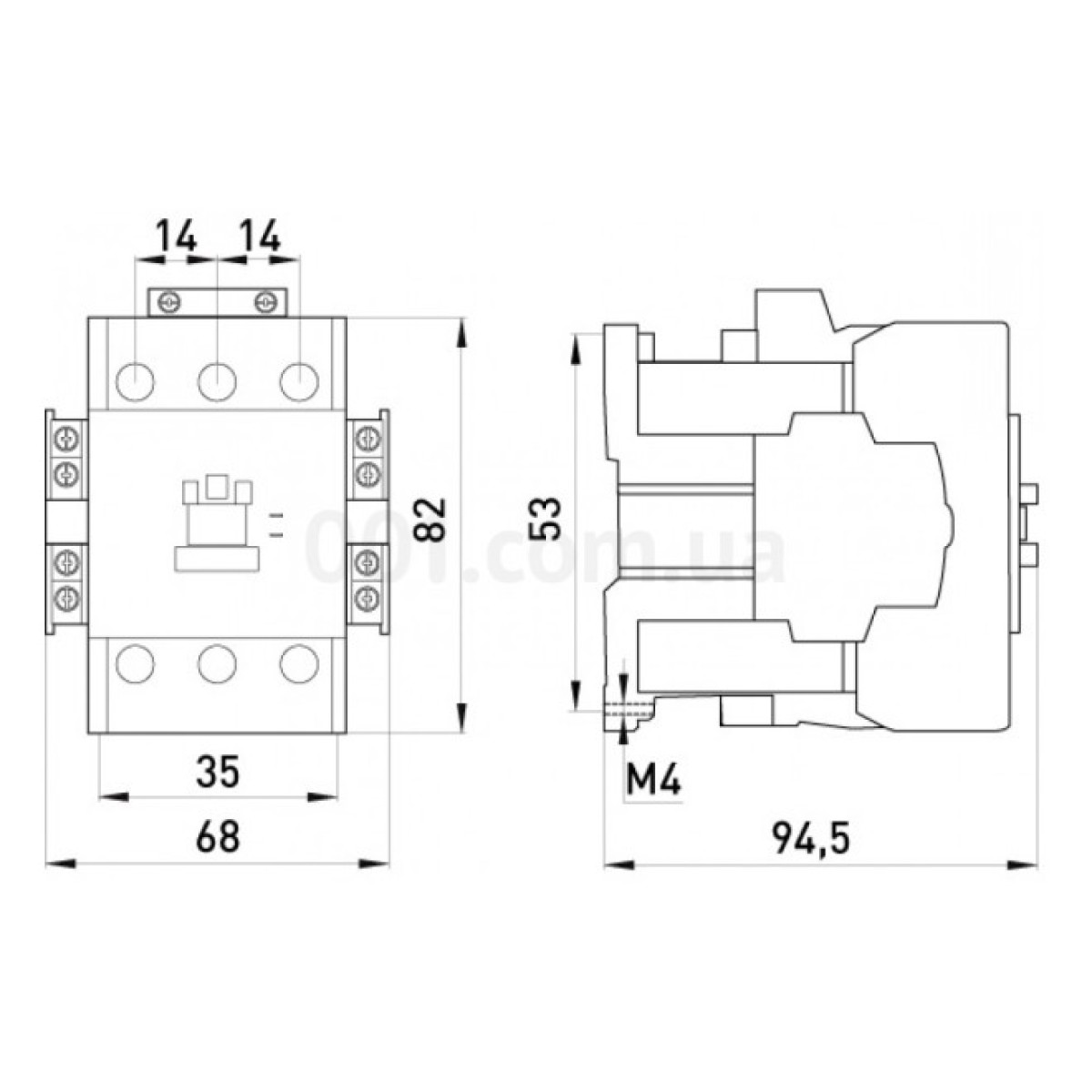 Контактор e.industrial.ukc.32.42, 32 A 42 В/AC 1НВ+1НЗ, E.NEXT 98_98.jpg - фото 3