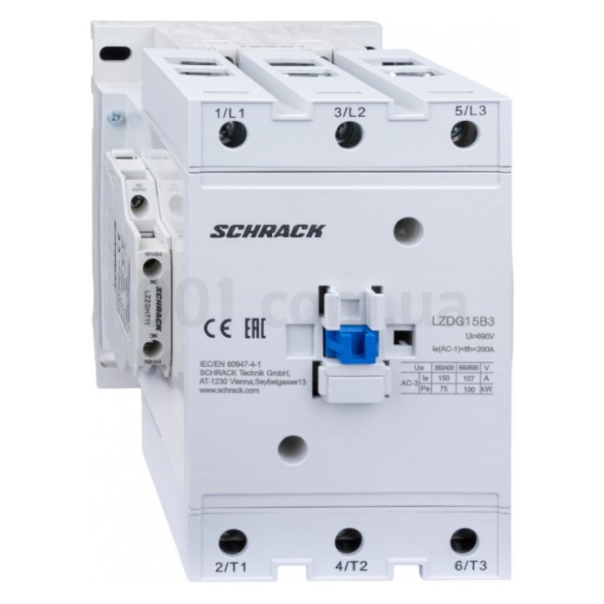 Контактор CUBICO Grand 3Р 75kW 150A 1НЗ+1НО 230V AC, SCHRACK TECHNIK 256_256.jpg